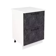 Шкаф нижний с ящиками ШНГ2Я 600 Нувель (бетон черный) 