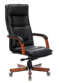 Кресло руководителя Бюрократ T-9927 Walnut дизайн 1 Черный