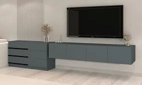 Комплект в гостиную Бастион 3.3 м Серый 