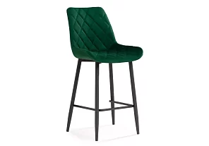 Барный стул Баодин велюр зеленый / черный 