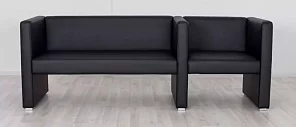 Прямой диван офисный двухместный с креслом Бриф Без механизма 