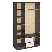 Шкаф распашной трехдверный Ронда (Бассо) ШК-3+комод Ронда (Бассо) КМ-02 (венге/дуб белфорд) Бежевый