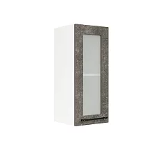 Шкаф верхний со стеклом ШВС 300 Нувель (бетон коричневый) 