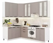 Угловая модульная кухня Кёльн 2.4х1.6м (софт карамель) 