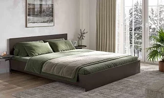 Двуспальная кровать Ронда КР-160 с матрасом Divano Basic Независимые пружины (НПБ) дизайн 1 Кровати без механизма 