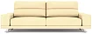 Прямой кожаный диван Рипозо (Лофт), Бежевый