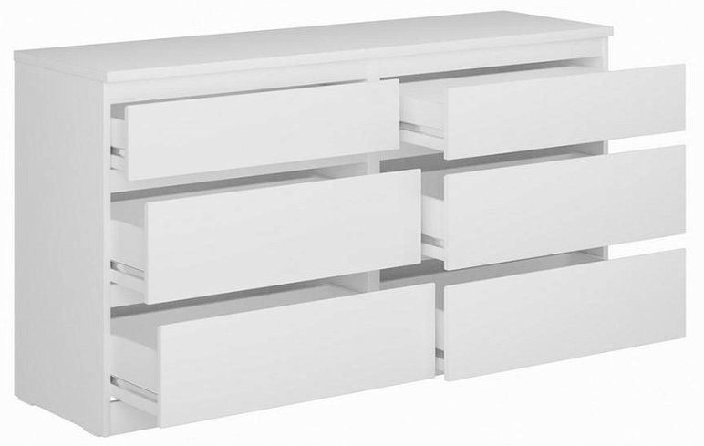 Комод 6 ящиков Кастор, Белый