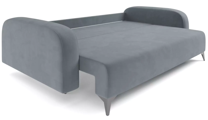 ф50а Прямой диван Цюрих (Велюр серо-синий HB-178 26) 5