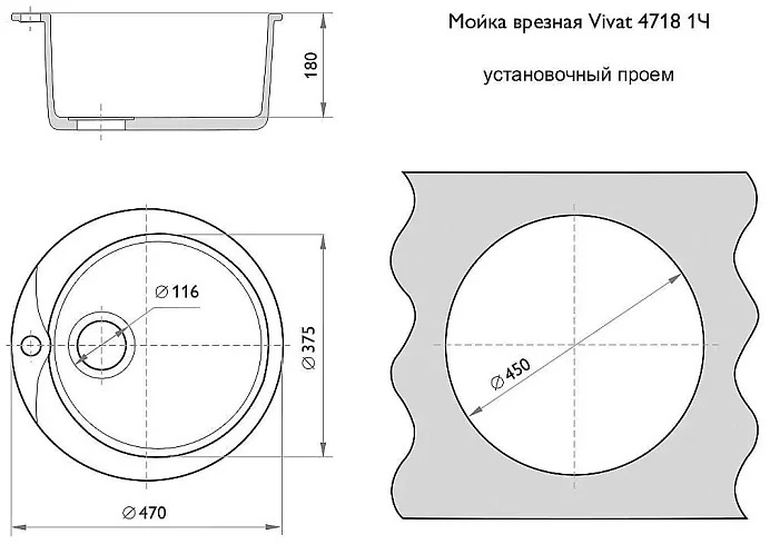 Мойка врезная Виват, Белый