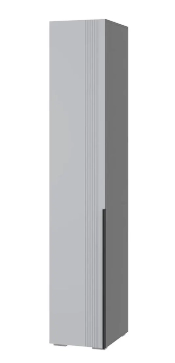 Шкаф-пенал Альмерия ШК-400 (серый графит/бархат серый), Серый