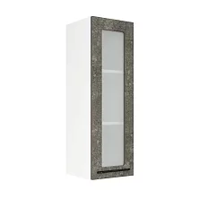 Шкаф верхний со стеклом (премьер) ШВС 300Н Нувель (бетон коричневый) 