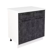 Шкаф нижний с ящиками ШН2Я 800 Нувель (бетон черный) 
